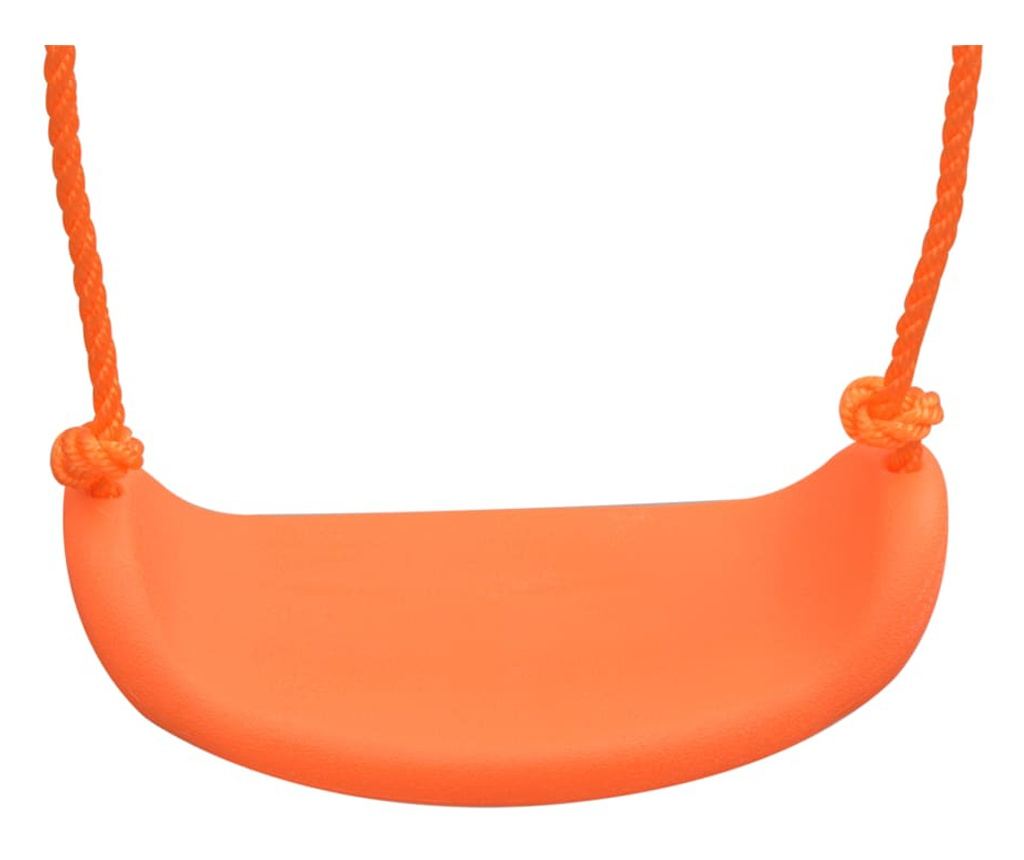 narancssárga kerti hintakészlet csúszdával és 3 üléssel - 4