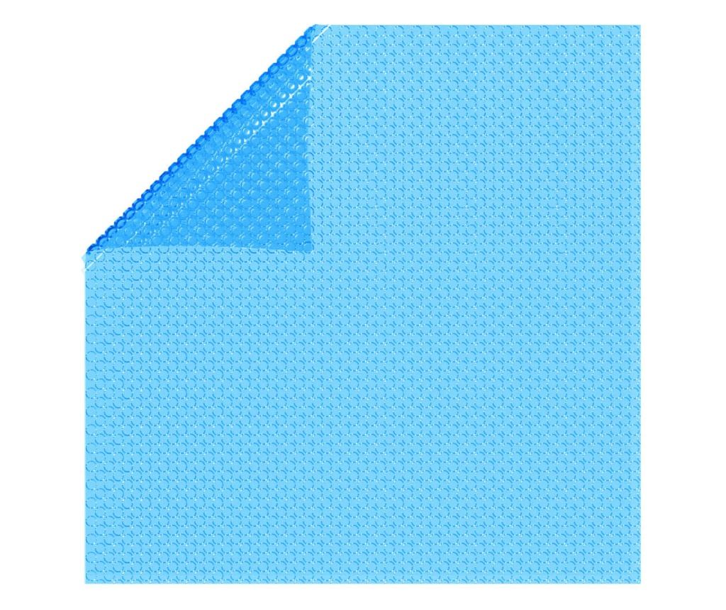 Kék, négyszögletes PE medencetakaró 260 x 160 cm - 2