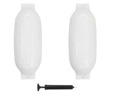 Броня за лодка 2 бр бяла 69x21,5 см PVC