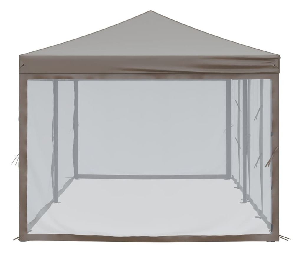 tópszínű összecsukható rendezvénysátor oldalfalakkal 3 x 6 m - 4