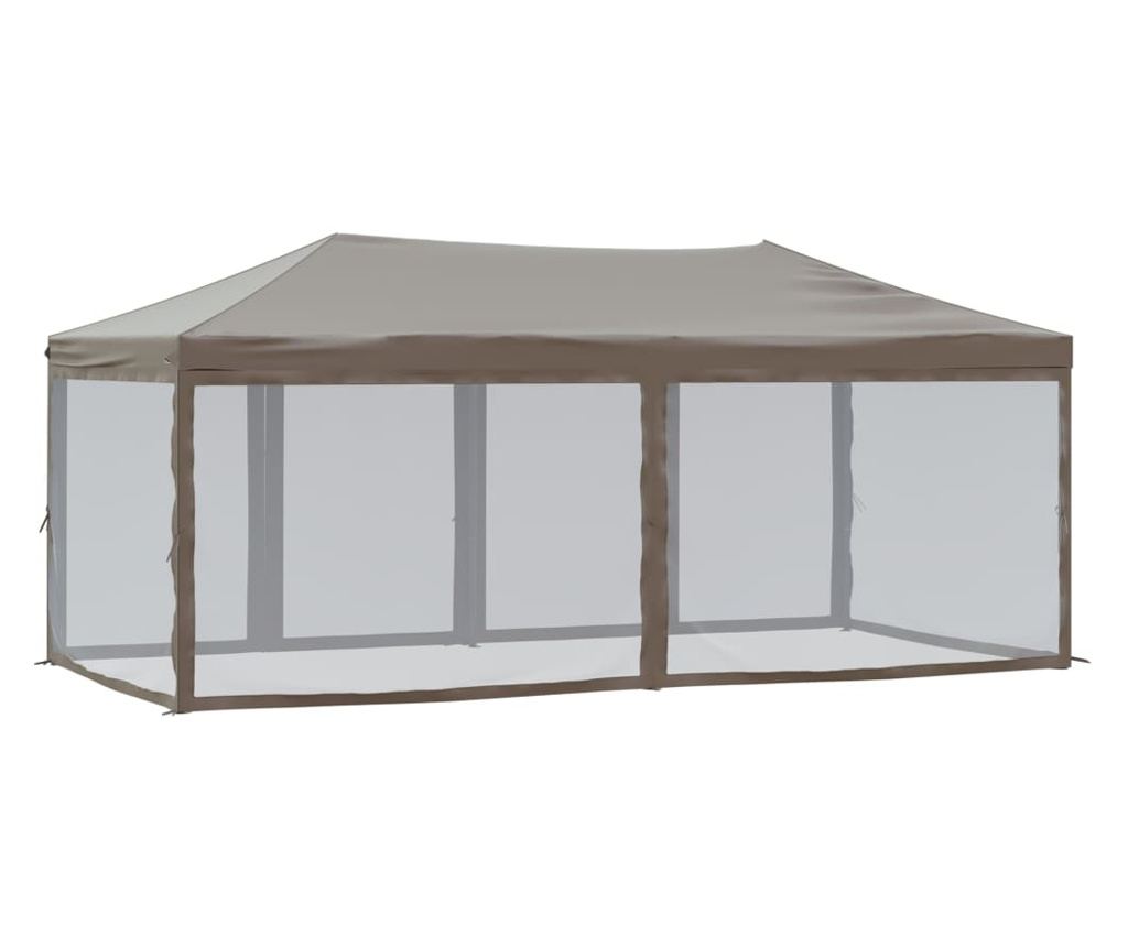 tópszínű összecsukható rendezvénysátor oldalfalakkal 3 x 6 m - 5