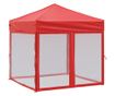 piros összecsukható rendezvénysátor oldalfalakkal 2 x 2 m