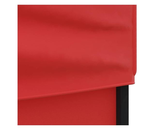 piros összecsukható rendezvénysátor oldalfalakkal 2 x 2 m