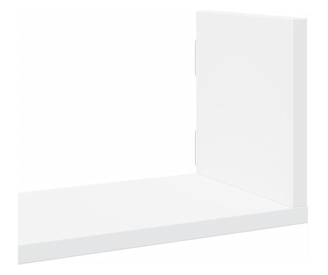 3 db fehér szerelt fa fali polc 58 x 18 x 18 cm