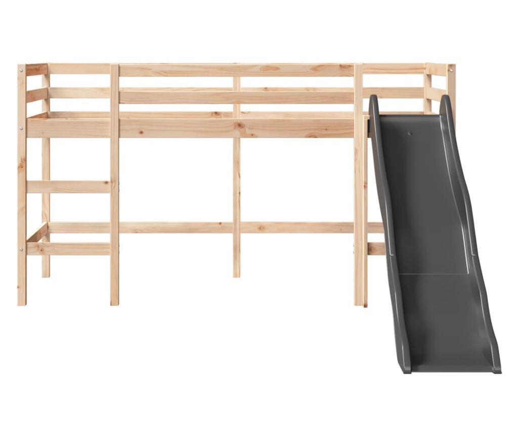 tömör fenyőfa gyerek galériaágy matrac nélkül 80 x 200 cm - 5