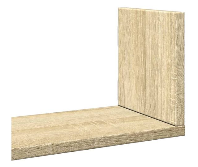 3 db sonoma tölgy színű szerelt fa fali polc 58 x 18 x 18 cm