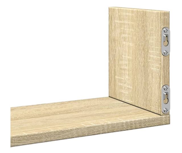 3 db sonoma tölgy színű szerelt fa fali polc 58 x 18 x 18 cm