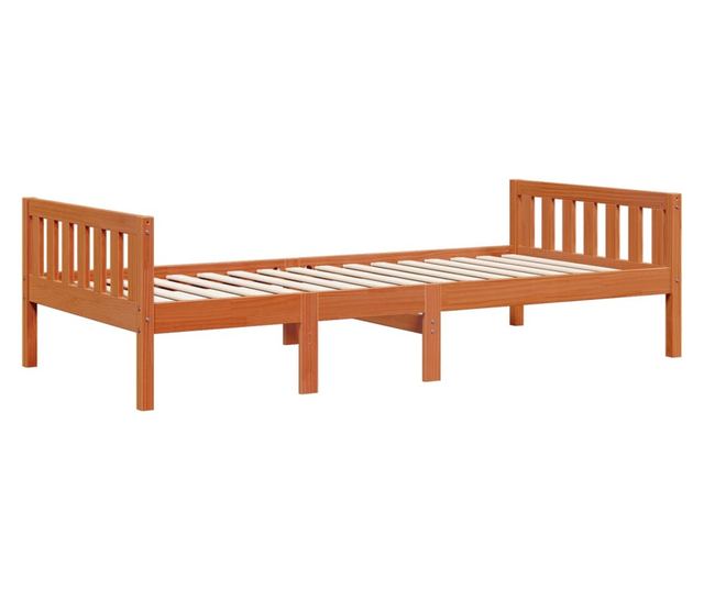 viaszbarna tömör fenyőfa gyerekágy matrac nélkül 75 x 190 cm