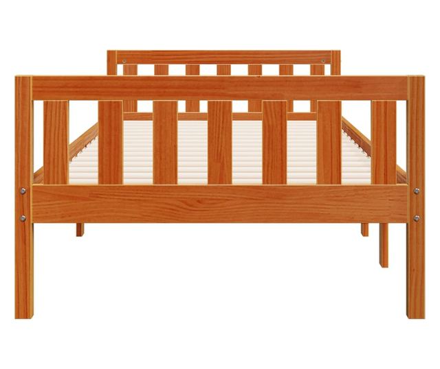 viaszbarna tömör fenyőfa gyerekágy matrac nélkül 75 x 190 cm