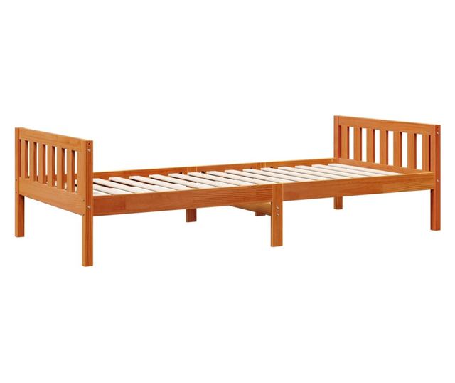 viaszbarna tömör fenyőfa gyerekágy matrac nélkül 75 x 190 cm