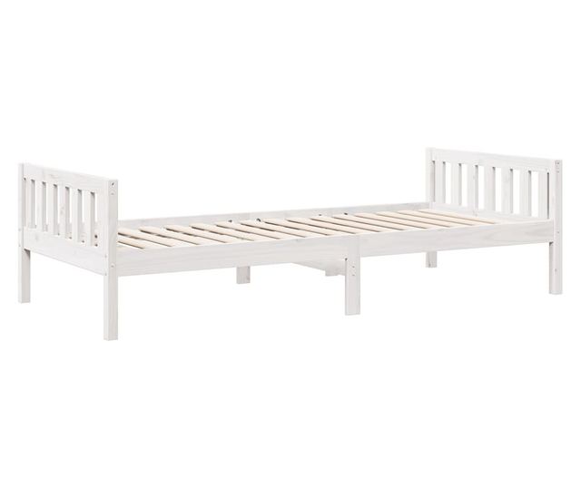 fehér tömör fenyőfa gyerekágy matrac nélkül 90 x 200 cm