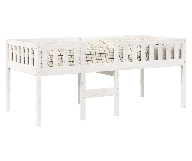 fehér tömör fenyőfa gyerekágy matrac nélkül 90 x 200 cm