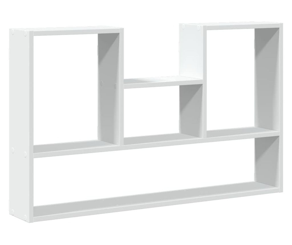 fehér szerelt fa fali polc 99 x 15 x 60 cm - 2