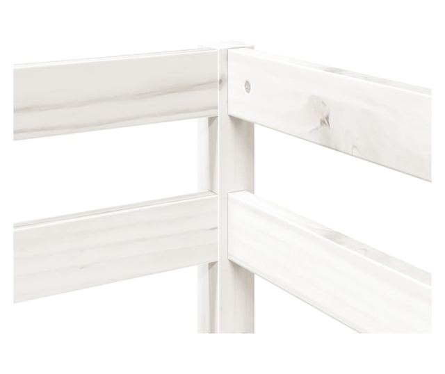 fehér tömör fenyőfa gyerek-galériaágy matrac nélkül 90 x 190 cm