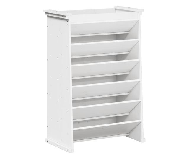 6 szintes fehér tömör fenyőfa gyógynövényültető 69x40x101,5 cm