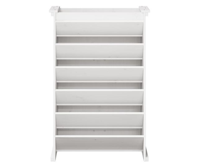 6 szintes fehér tömör fenyőfa gyógynövényültető 69x40x101,5 cm