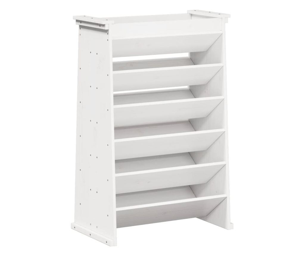 6 szintes fehér tömör fenyőfa gyógynövényültető 69x40x101,5 cm - 2