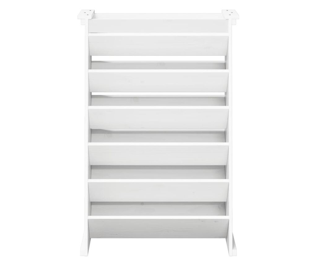 6 szintes fehér tömör fenyőfa gyógynövényültető 69x40x101,5 cm - 5