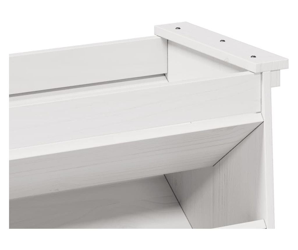 6 szintes fehér tömör fenyőfa gyógynövényültető 69x40x101,5 cm - 8