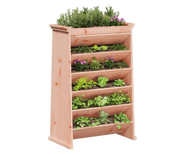 6 szintes tömör duglászfenyő gyógynövényültető 69x40x101,5 cm