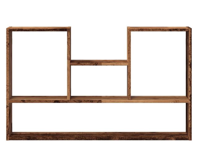 antik fa színű szerelt fa fali polc 99 x 15 x 60 cm