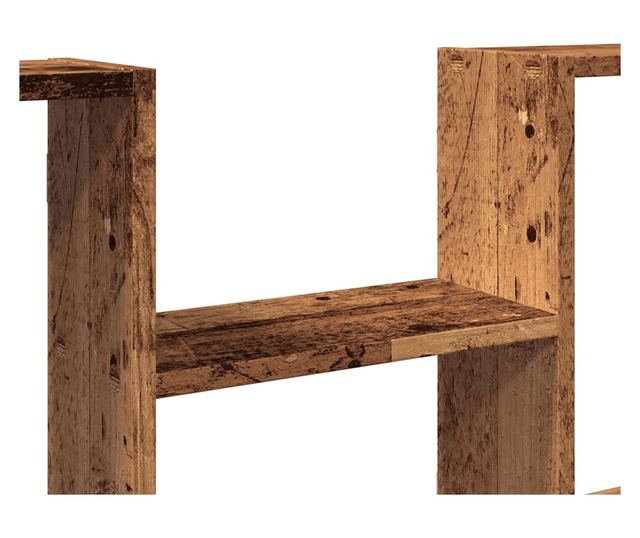 antik fa színű szerelt fa fali polc 99 x 15 x 60 cm