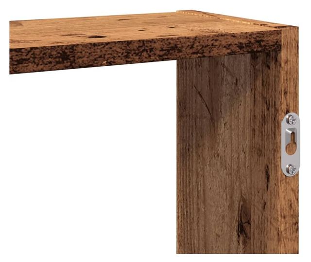 antik fa színű szerelt fa fali polc 99 x 15 x 60 cm