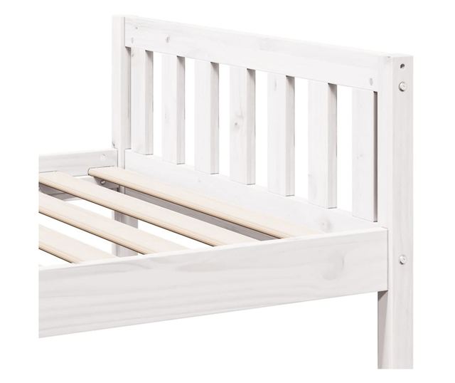 fehér tömör fenyőfa gyerekágy matrac nélkül 90 x 200 cm