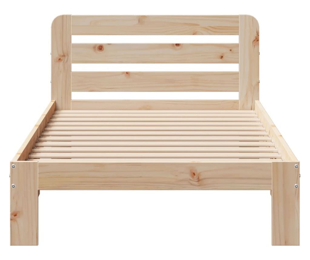 tömör fenyőfa ágy matrac nélkül 75 x 190 cm - 4