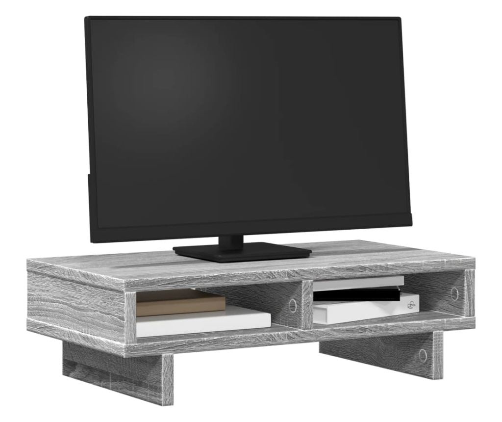 Stojan na monitor šedý sonoma 50 x 27 x 15 cm kompozitní dřevo - 3