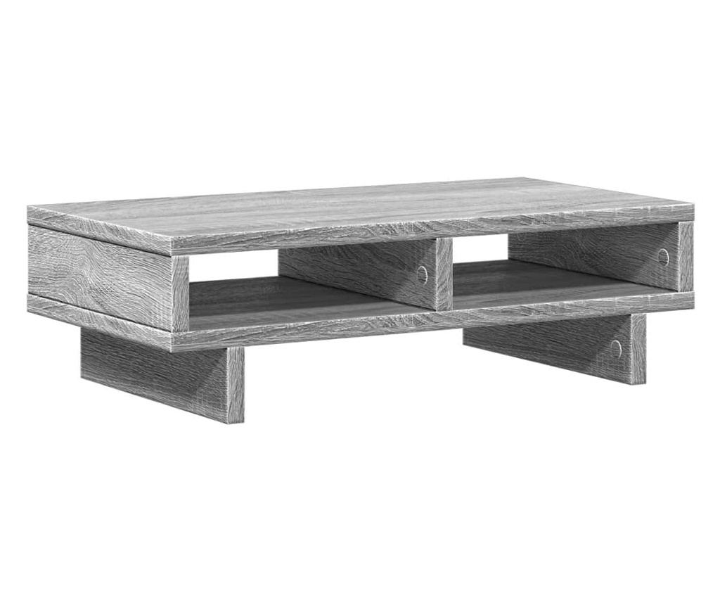 Stojan na monitor šedý sonoma 50 x 27 x 15 cm kompozitní dřevo - 6