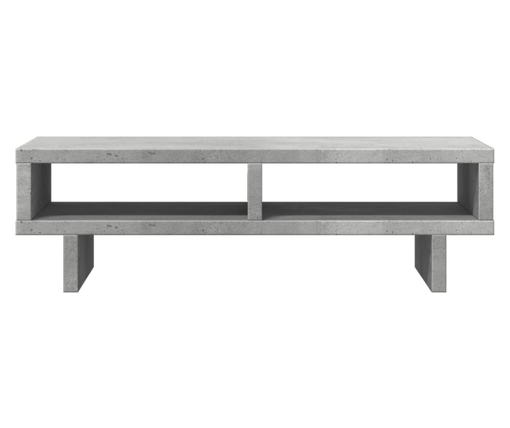 Stojan na monitor betonově šedý 50x27x15 cm kompozitní dřevo - 4