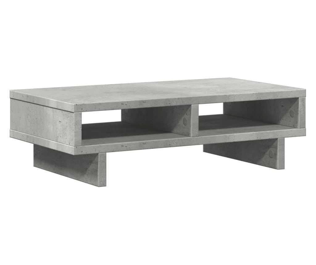 Stojan na monitor betonově šedý 50x27x15 cm kompozitní dřevo - 6