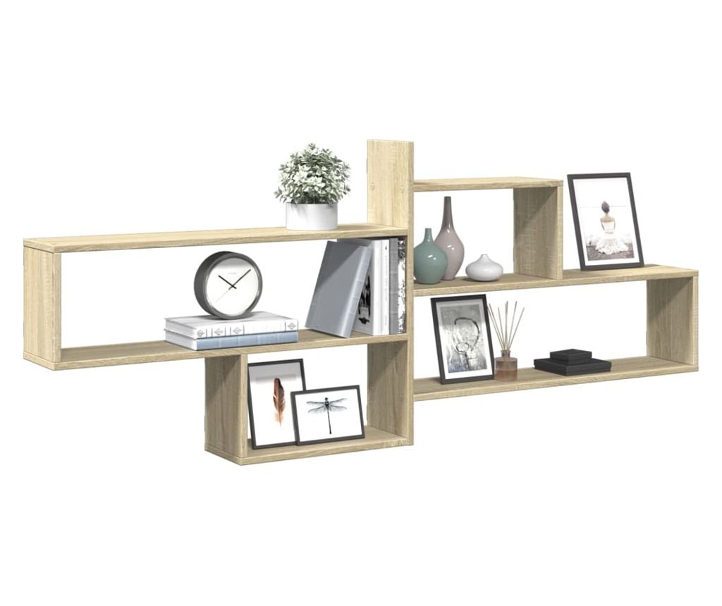 sonoma tölgy színű szerelt fa fali polc 167,5 x 18 x 68 cm - 3