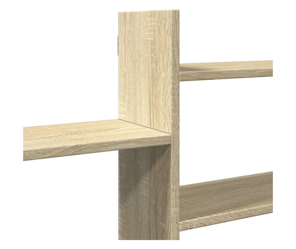 sonoma tölgy színű szerelt fa fali polc 167,5 x 18 x 68 cm - 7