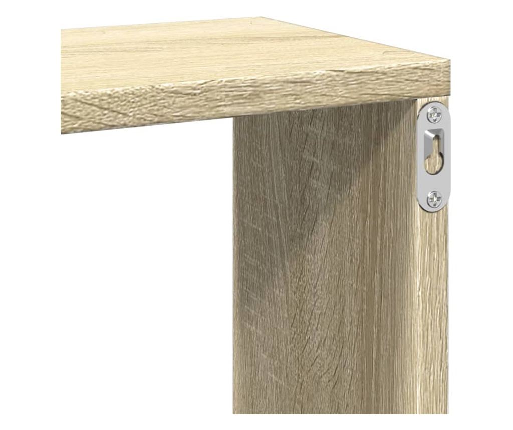 sonoma tölgy színű szerelt fa fali polc 167,5 x 18 x 68 cm - 8