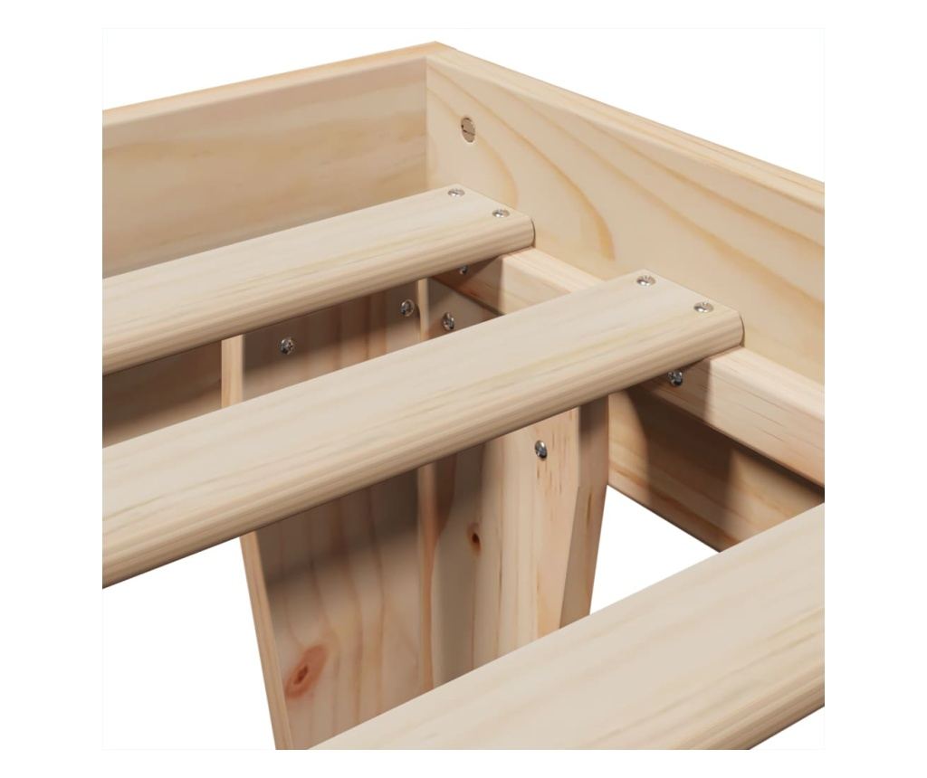 tömör fenyőfa ágy matrac nélkül 75 x 190 cm - 7