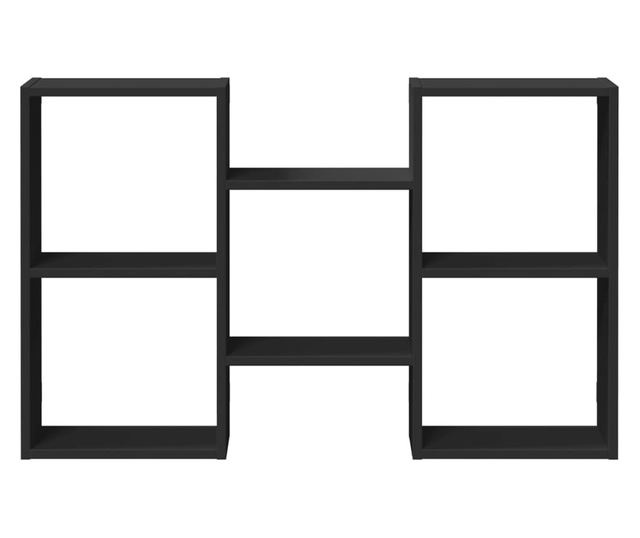 fekete szerelt fa fali polc 96 x 18 x 60 cm