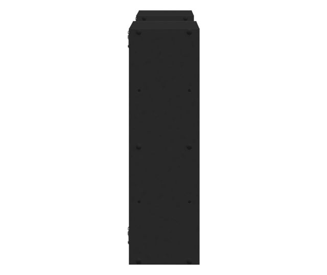 fekete szerelt fa fali polc 96 x 18 x 60 cm