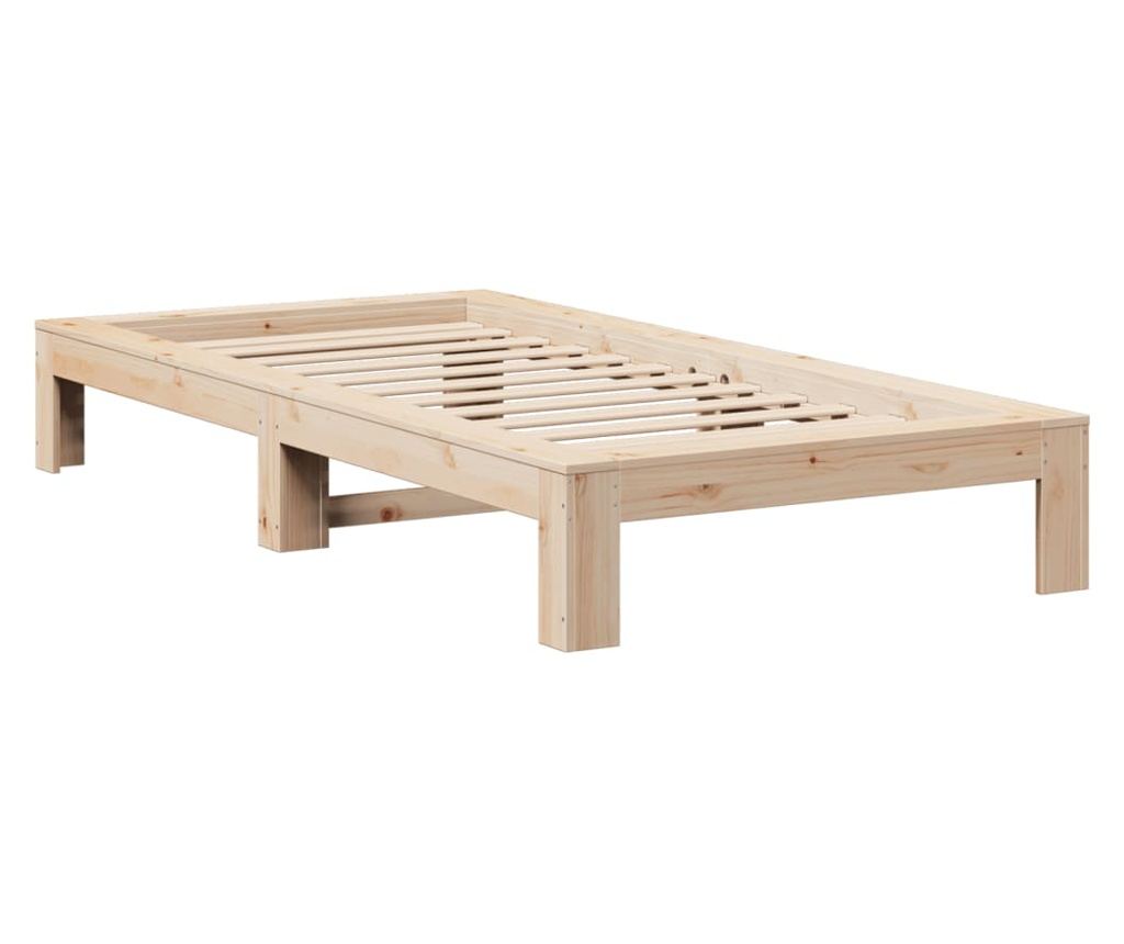 tömör fenyőfa ágy matrac nélkül 90 x 200 cm - 3