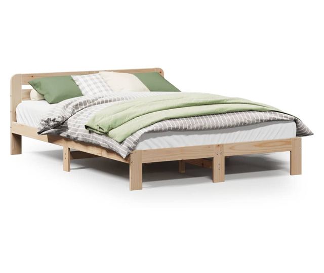 tömör fenyőfa ágy matrac nélkül 120 x 190 cm