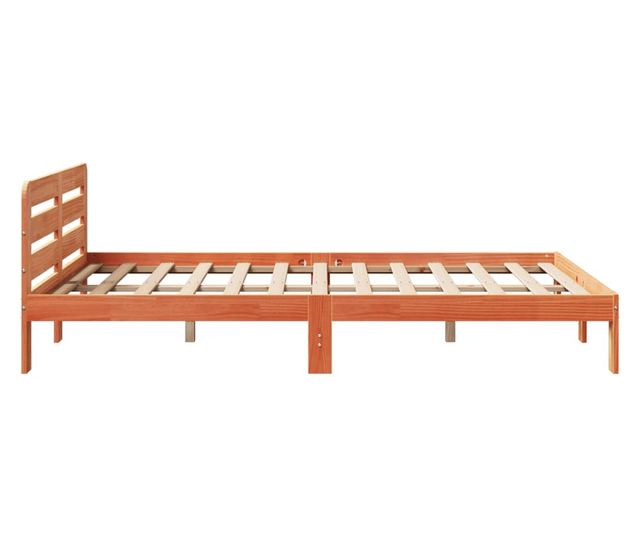 viaszbarna tömör fenyőfa ágy matrac nélkül 120 x 190 cm