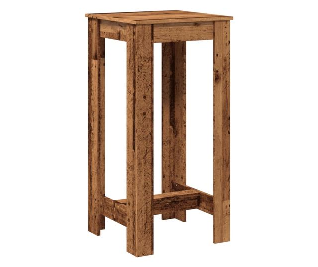 antik fa színű szerelt fa bárasztal 51 x 50 x 103,5 cm