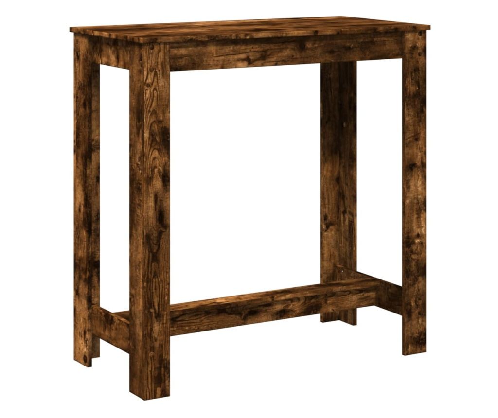 füstös tölgy színű szerelt fa bárasztal 102 x 50 x 103,5 cm - 6