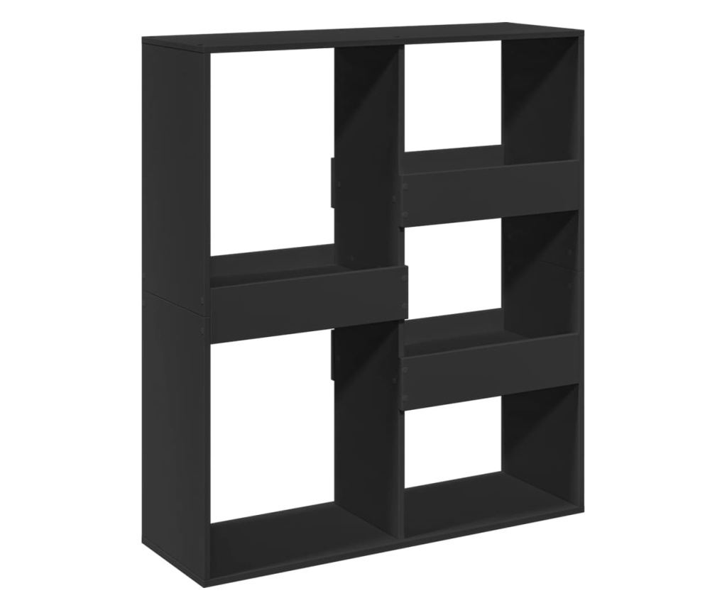 fekete térelválasztó könyvszekrény 100 x 33 x 115 cm - 6