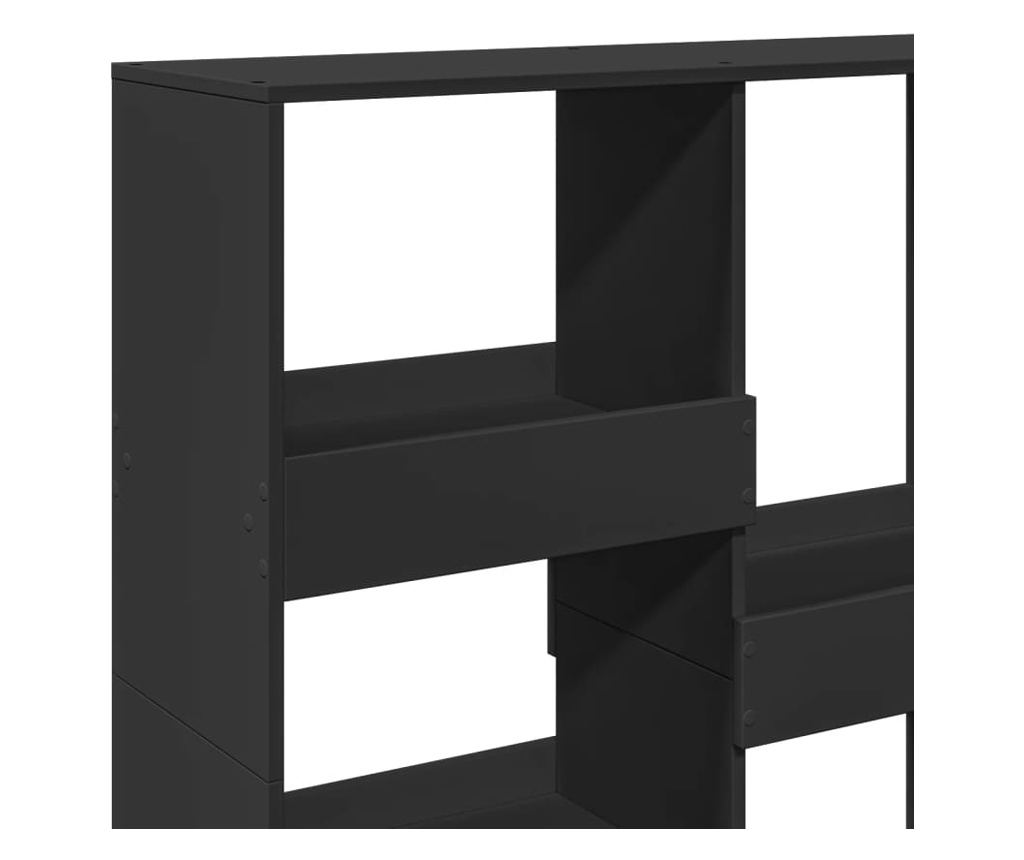 fekete térelválasztó könyvszekrény 100 x 33 x 115 cm - 7