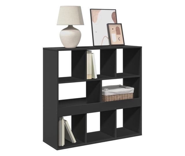 fekete térelválasztó könyvszekrény 100 x 33 x 94,5 cm