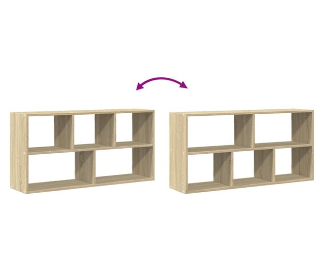 sonoma tölgy színű szerelt fa fali polc 100 x 25 x 50 cm