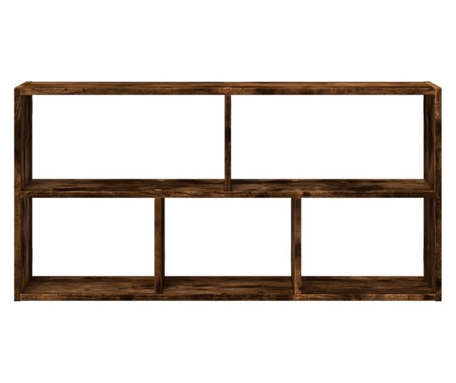 füstös tölgy színű szerelt fa fali polc 100 x 25 x 50 cm