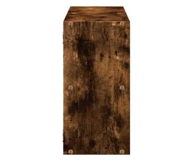 füstös tölgy színű szerelt fa fali polc 100 x 25 x 50 cm